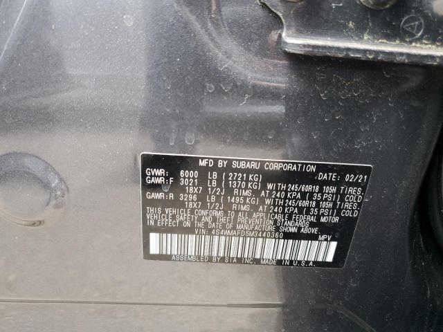 Photo 12 VIN: 4S4WMAFD5M3440360 - SUBARU ASCENT PRE 