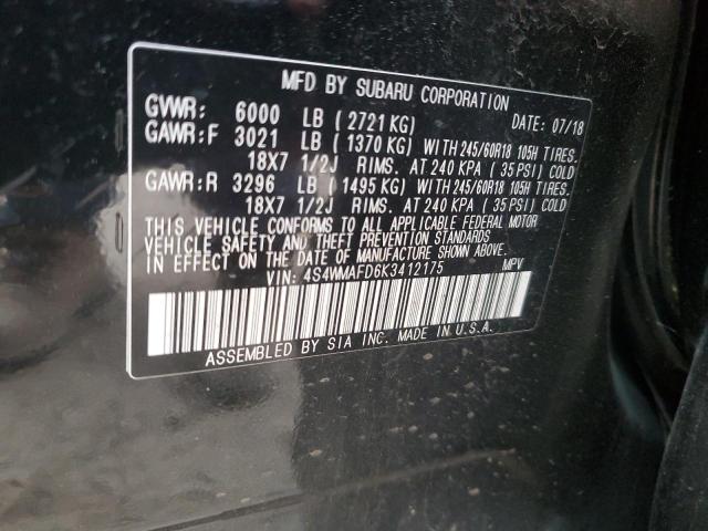 Photo 12 VIN: 4S4WMAFD6K3412175 - SUBARU ASCENT 