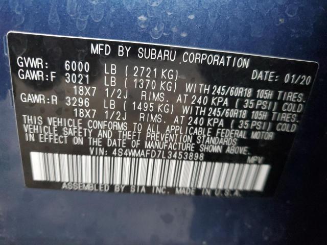 Photo 12 VIN: 4S4WMAFD7L3453898 - SUBARU ASCENT 