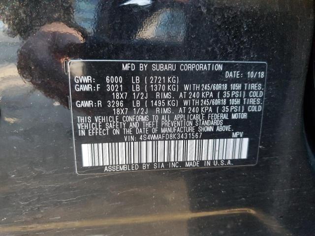 Photo 12 VIN: 4S4WMAFD8K3431567 - SUBARU ASCENT PRE 