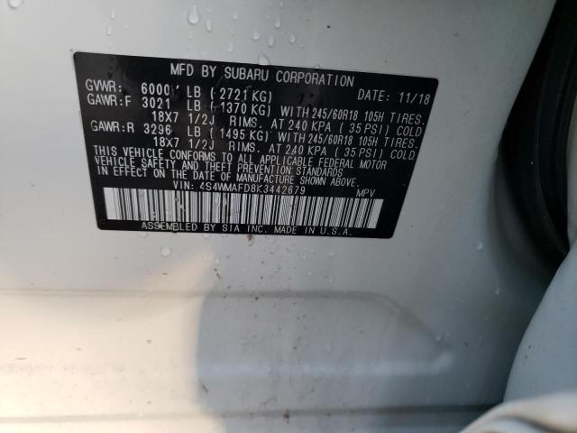 Photo 13 VIN: 4S4WMAFD8K3442679 - SUBARU ASCENT 