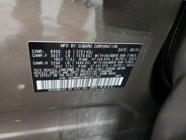 Photo 12 VIN: 4S4WMAFD8M3457797 - SUBARU ASCENT PRE 