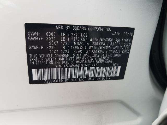 Photo 9 VIN: 4S4WMAHD1L3421445 - SUBARU ASCENT PRE 