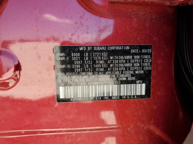 Photo 12 VIN: 4S4WMAHD1P3432953 - SUBARU ASCENT PRE 