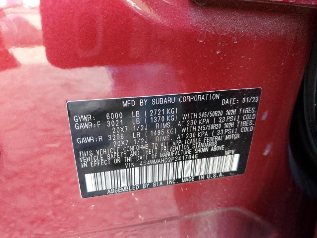 Photo 12 VIN: 4S4WMAHD2P3417846 - SUBARU ASCENT PRE 