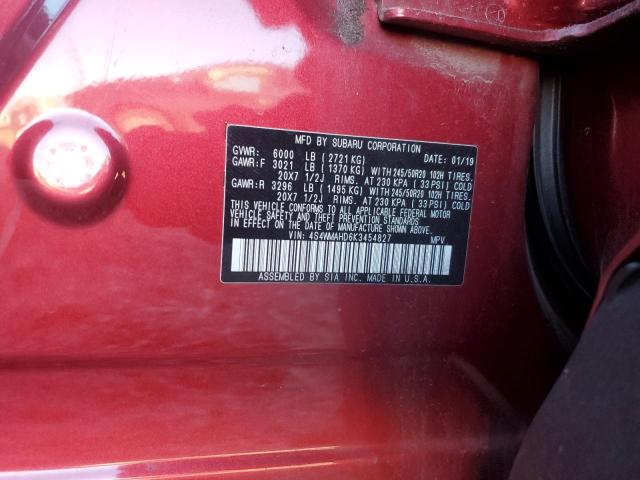 Photo 12 VIN: 4S4WMAHD6K3454827 - SUBARU ASCENT PRE 