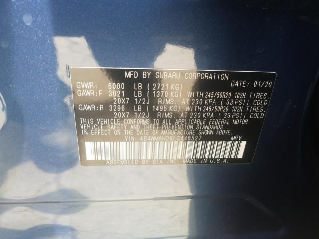 Photo 9 VIN: 4S4WMAHD6L3448527 - SUBARU ASCENT PRE 