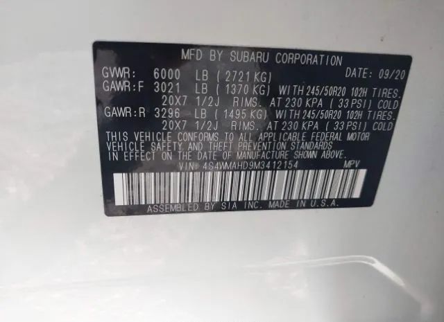 Photo 8 VIN: 4S4WMAHD9M3412154 - SUBARU ASCENT 