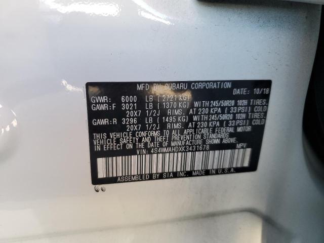 Photo 12 VIN: 4S4WMAHDXK3431678 - SUBARU ASCENT 