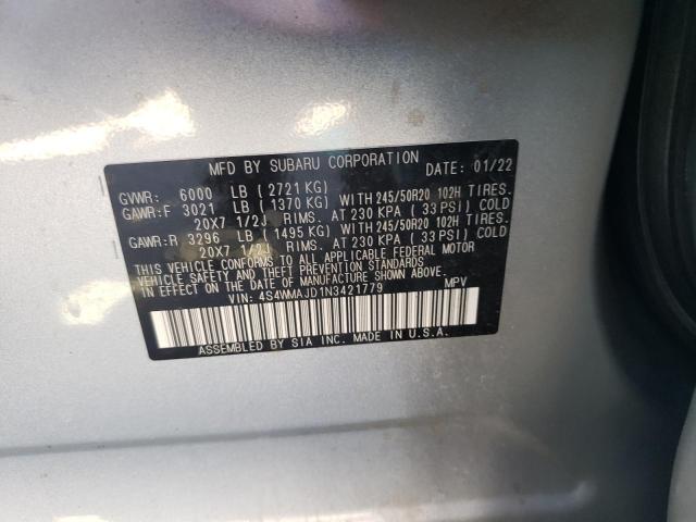 Photo 12 VIN: 4S4WMAJD1N3421779 - SUBARU ASCENT ONY 