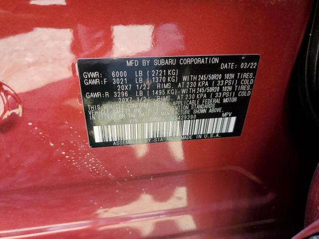 Photo 12 VIN: 4S4WMAJD2N3429390 - SUBARU ASCENT ONY 