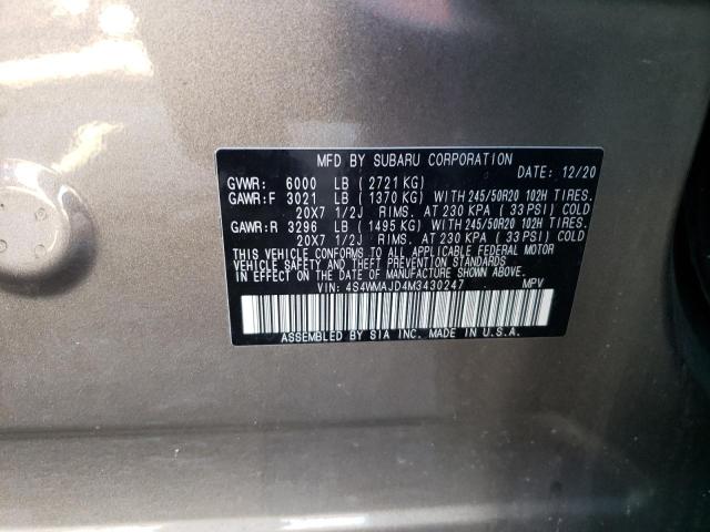 Photo 12 VIN: 4S4WMAJD4M3430247 - SUBARU ASCENT 