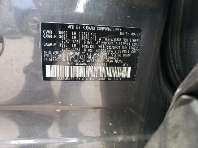 Photo 11 VIN: 4S4WMAJD8N3464953 - SUBARU ASCENT ONY 