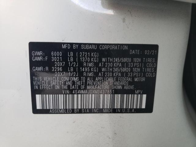 Photo 12 VIN: 4S4WMAJDXM3437851 - SUBARU ASCENT LIM 