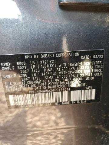 Photo 12 VIN: 4S4WMAKD0P3439014 - SUBARU ASCENT LIM 