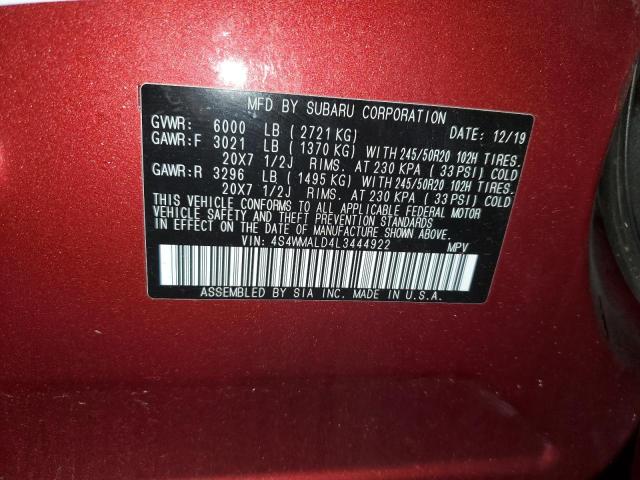 Photo 13 VIN: 4S4WMALD4L3444922 - SUBARU ASCENT LIM 