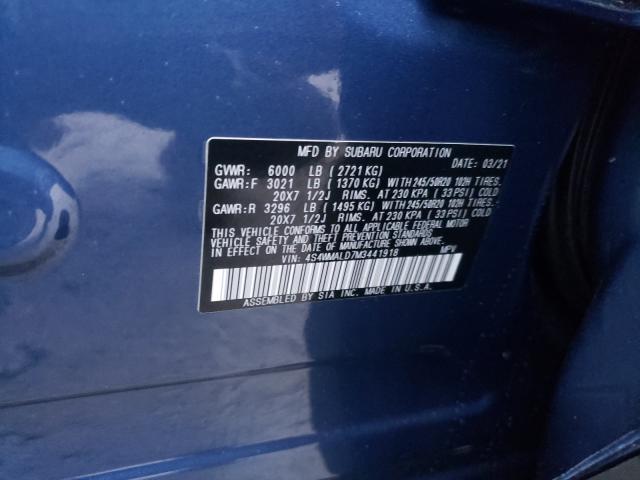 Photo 9 VIN: 4S4WMALD7M3441918 - SUBARU ASCENT LIM 