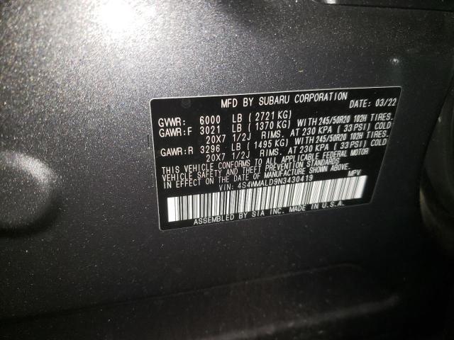 Photo 12 VIN: 4S4WMALD9N3430419 - SUBARU ASCENT LIM 