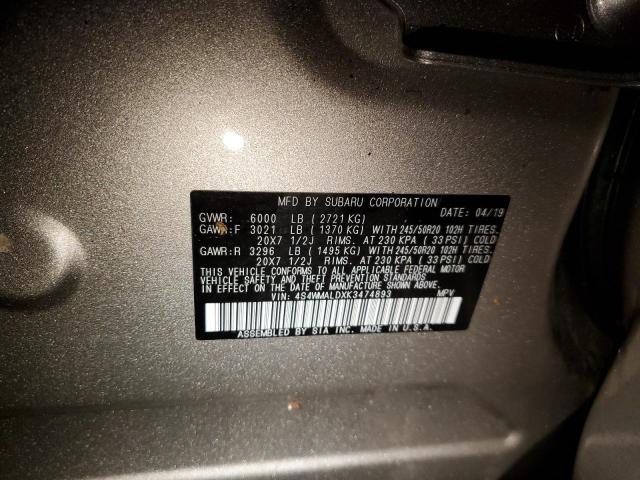 Photo 12 VIN: 4S4WMALDXK3474893 - SUBARU ASCENT LIM 