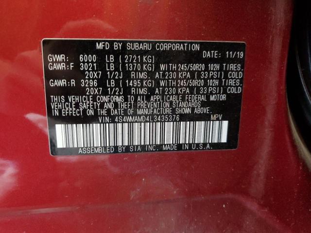 Photo 13 VIN: 4S4WMAMD4L3435376 - SUBARU ASCENT LIM 