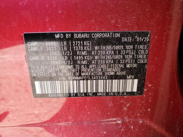 Photo 11 VIN: 4S4WMAPD1L3453443 - SUBARU ASCENT LIM 