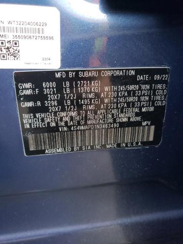 Photo 12 VIN: 4S4WMAPD1N3463490 - SUBARU ASCENT LIM 