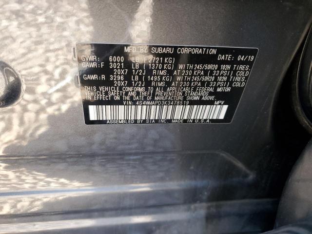 Photo 11 VIN: 4S4WMAPD3K3478519 - SUBARU ASCENT 