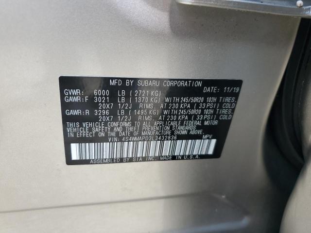 Photo 13 VIN: 4S4WMAPD3L3432836 - SUBARU ASCENT LIM 