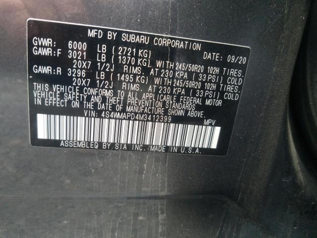 Photo 9 VIN: 4S4WMAPD4M3412399 - SUBARU ASCENT LIM 