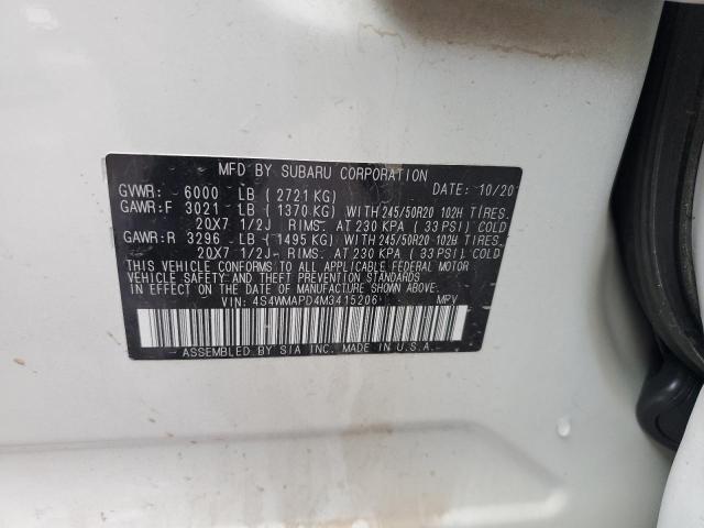 Photo 12 VIN: 4S4WMAPD4M3415206 - SUBARU ASCENT 