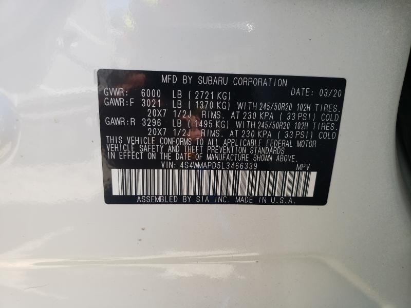 Photo 9 VIN: 4S4WMAPD5L3466339 - SUBARU ASCENT LIM 