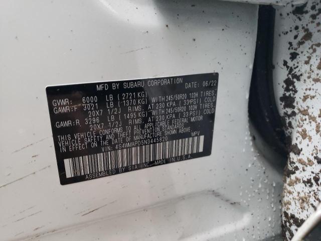 Photo 12 VIN: 4S4WMAPD5N3445820 - SUBARU ASCENT LIM 