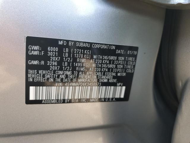 Photo 12 VIN: 4S4WMAPD6K3450973 - SUBARU ASCENT 