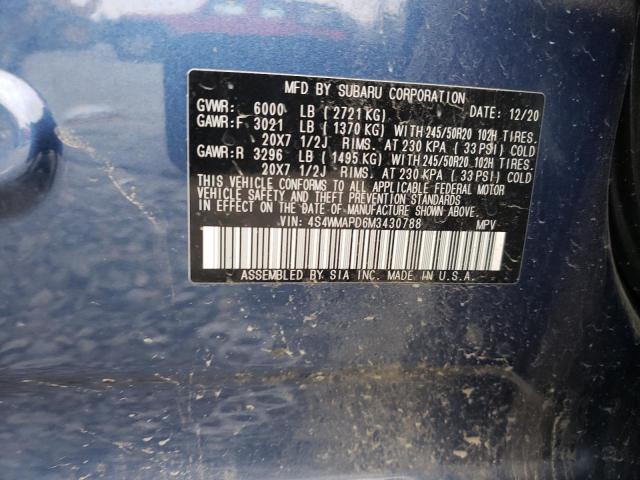 Photo 9 VIN: 4S4WMAPD6M3430788 - SUBARU ASCENT LIM 