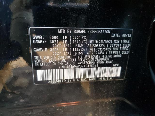 Photo 13 VIN: 4S4WMAPD7K3415343 - SUBARU ASCENT 