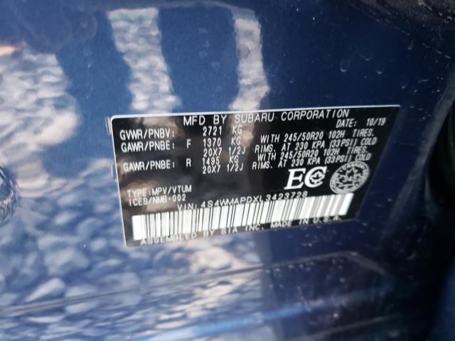 Photo 9 VIN: 4S4WMAPDXL3423728 - SUBARU ASCENT LIM 