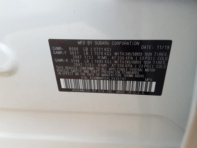 Photo 9 VIN: 4S4WMAPDXL3439797 - SUBARU ASCENT LIM 