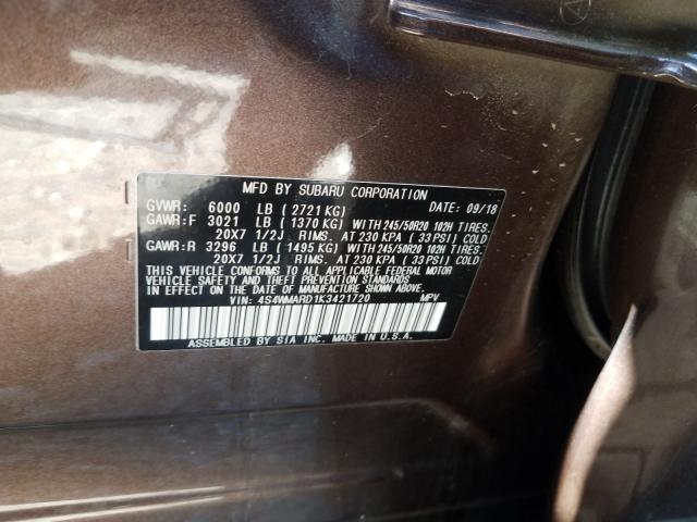 Photo 9 VIN: 4S4WMARD1K3421720 - SUBARU ASCENT TOU 