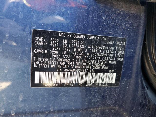 Photo 11 VIN: 4S4WMARD2K3471414 - SUBARU ASCENT 