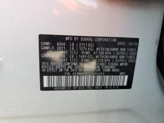 Photo 12 VIN: 4S4WMARD2L3464965 - SUBARU ASCENT TOU 