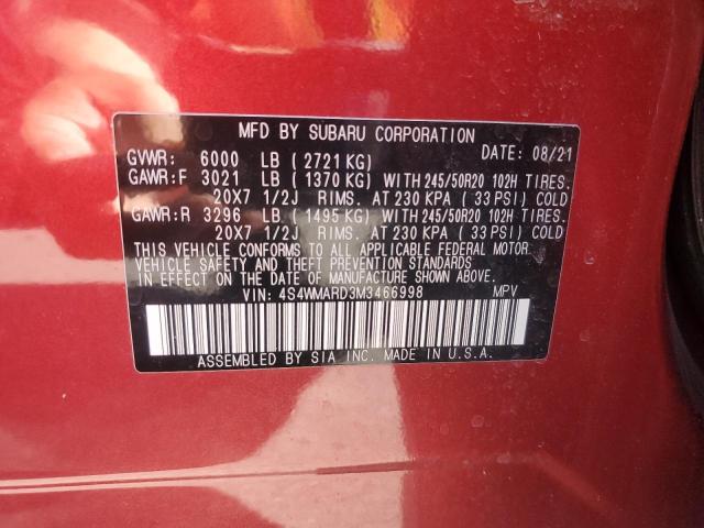 Photo 12 VIN: 4S4WMARD3M3466998 - SUBARU ASCENT TOU 