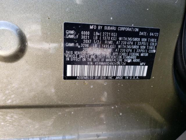 Photo 12 VIN: 4S4WMARD4N3436734 - SUBARU ASCENT TOU 