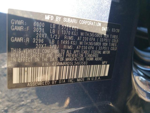 Photo 9 VIN: 4S4WMARD5L3463583 - SUBARU ASCENT TOU 