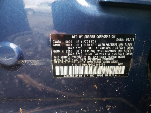 Photo 9 VIN: 4S4WMARD7K3408454 - SUBARU ASCENT TOU 