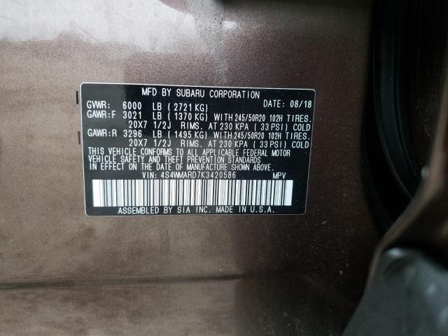 Photo 9 VIN: 4S4WMARD7K3420586 - SUBARU ASCENT TOU 