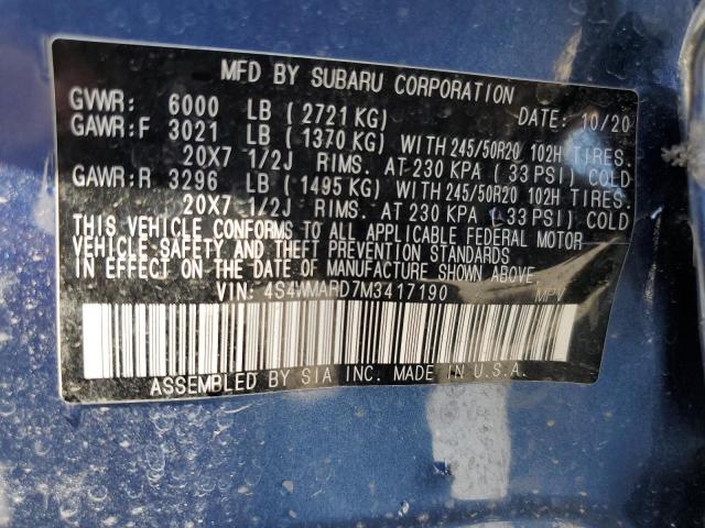 Photo 12 VIN: 4S4WMARD7M3417190 - SUBARU ASCENT 