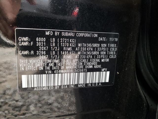 Photo 11 VIN: 4S4WMARD8L3439875 - SUBARU ASCENT 