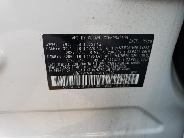 Photo 12 VIN: 4S4WMARD8M3431020 - SUBARU ASCENT TOU 