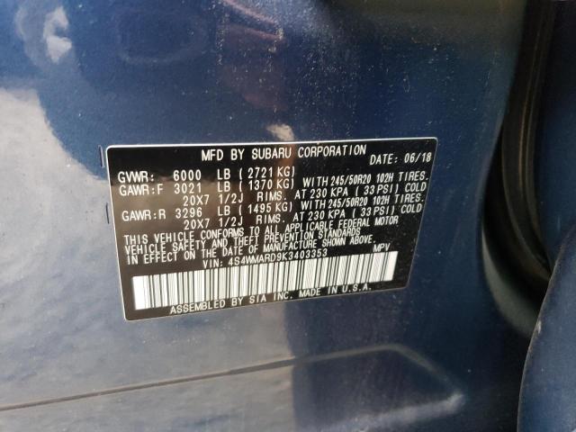 Photo 12 VIN: 4S4WMARD9K3403353 - SUBARU ASCENT TOU 