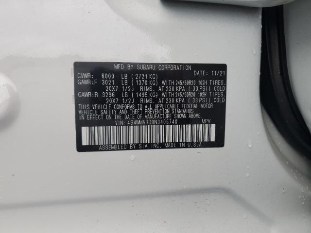 Photo 12 VIN: 4S4WMARD9N3405740 - SUBARU ASCENT TOU 